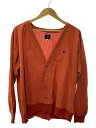【中古】Needles◆PE Sucker Jersey/カーディガン(薄手)/L/コットン/オレンジ/ストライプ/KP235【メンズウェア】