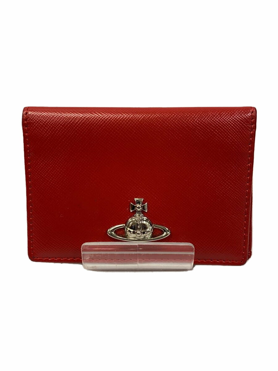 【中古】Vivienne Westwood◆パスケース/レザー/RED/レディース【服飾雑貨他】