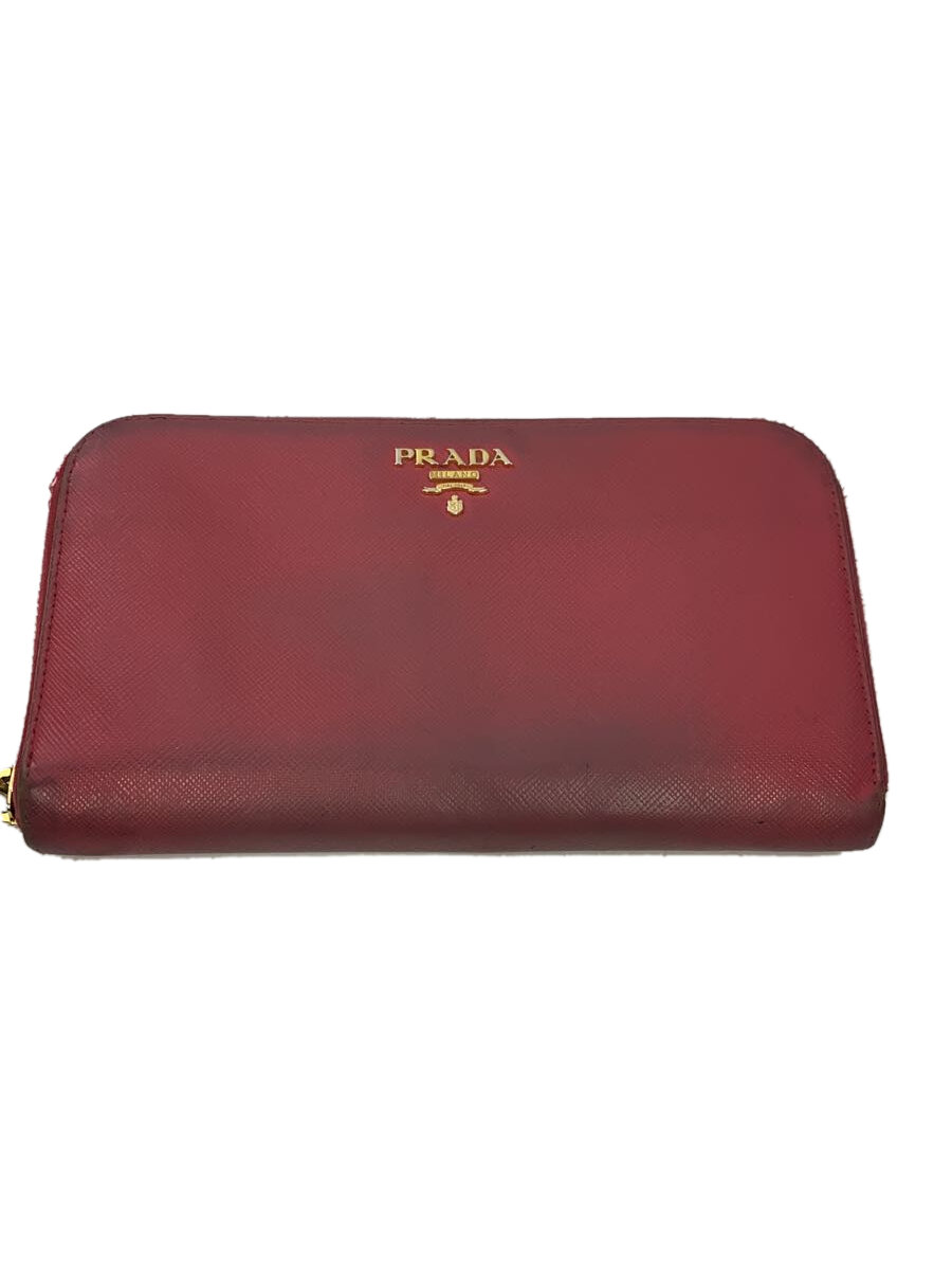 【中古】PRADA◆長財布/PNK/無地/レディース【服飾雑貨他】