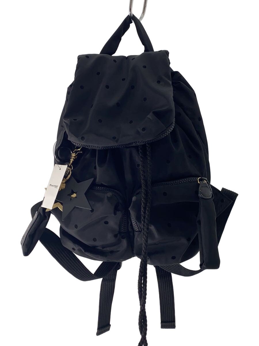 【中古】SEE BY CHLOE◆リュック/ナイロン/BLK/ドット/04-16-82-65【バッグ】