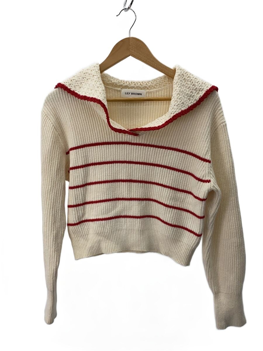 【中古】Lily Brown◆ニット・セーター(厚手)/one/コットン/CRM/LWNT251048【レディースウェア】