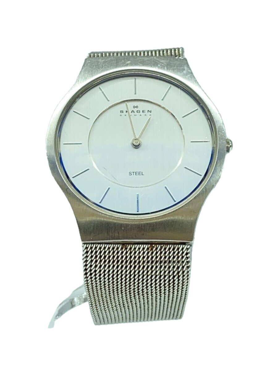 Rakuten - 【中古】SKAGEN◆クォーツ腕時計/アナログ/SLV/233LSS【服飾雑貨他】