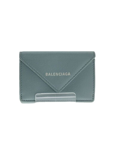 【中古】BALENCIAGA◆3つ折り財布/レザー/BLU/レディース/391446・4005・X・568148【服飾雑貨他】 【中古】BALENCIAGA◆3つ折り財布/レザー/BLU/レディース/391446・4005・X・568148【服飾雑貨他】