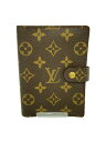 【中古】LOUIS VUITTON◆アジェンダPM_モノグラム・キャンバス/レザー/BRW/レディース【服飾雑貨他】