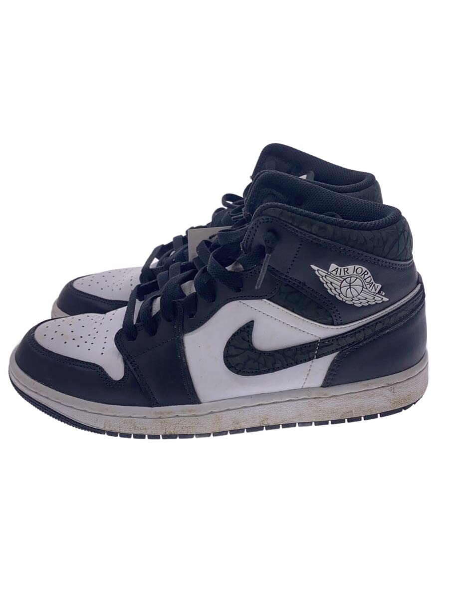 NIKE◆AIR JORDAN 1 MID_エア ジョーダン 1 ミッド/FB9911-001/27cm/WHT