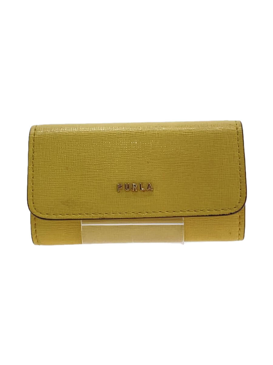 【中古】FURLA◆キーケース/レザー/YL