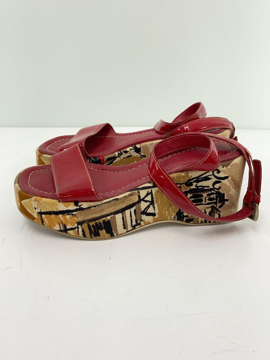 【中古】PRADA◆サンダル/36/RED//【シューズ】