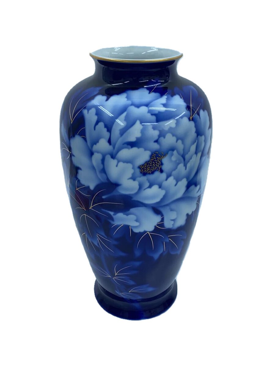 【中古】深川製磁◆壷 花瓶/BLU【インテリア小物 日用雑貨】