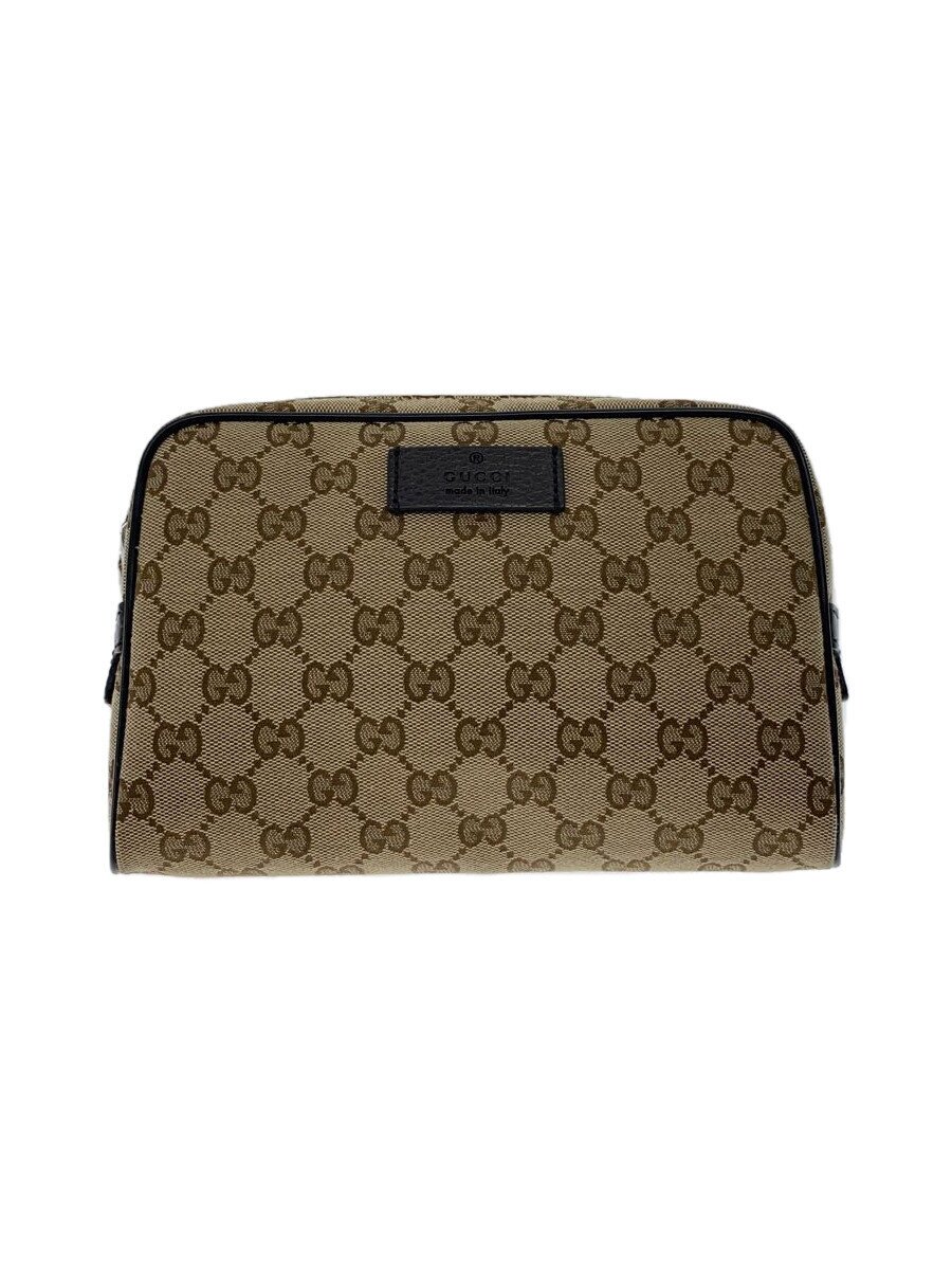 GUCCI - 【中古】GUCCI◆ウエストバッグ_GGキャンバス/キャンバス/BRW/総柄【バッグ】