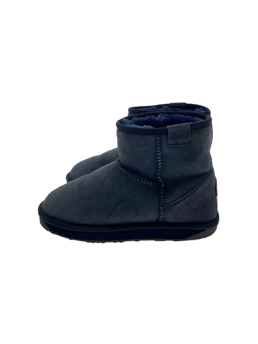 【中古】EMU Australia◆ムートンブーツ/22cm/ネイビー/スウェード/W10003【シューズ】