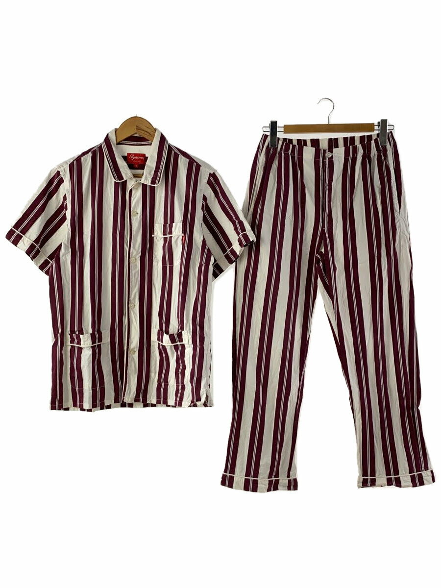 【中古】Supreme◆16SS/STRIPED PAJAMA SET/S/コットン/BRD/ストライプ【メンズウェア】