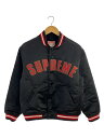 Supreme◆スタジャン/S/ブラック/Satin Varsity Jacket/21SS