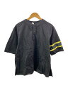 【中古】stof◆20SS/リフレクターベースボールシャツ/半袖シャツ/コットン/BLK/SF20SS-20【メンズウェア】