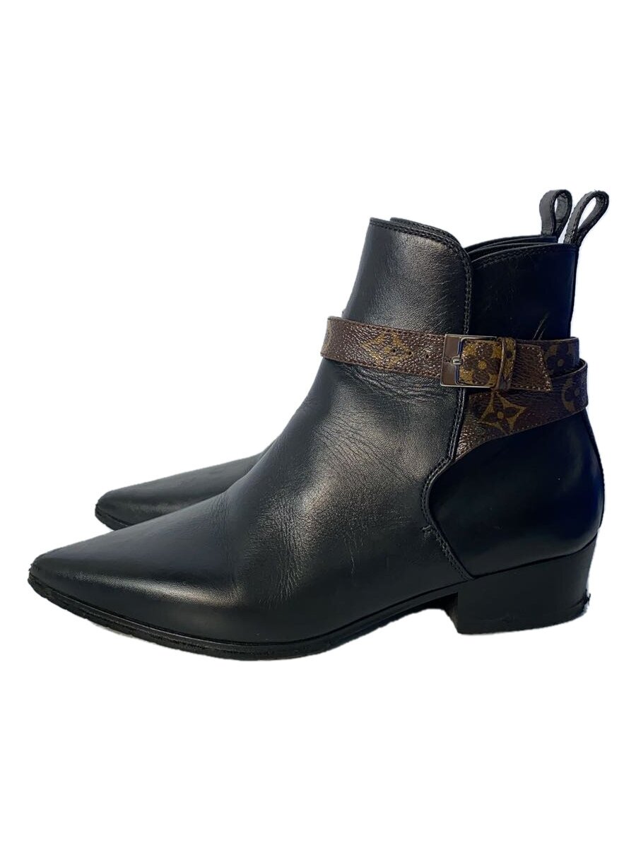 【ブランド】LOUIS VUITTON 【ブランドカナ】ルイヴィトン 【型番】 【程度】C 【サイズ】M 【メインカラー】ブラック 【素材・生地】 【キーワード】　　 2025/06/25 セカンドストリート福島西店【3993】【中古】LOUIS VUITTON◆ブーツ/M/BLK ブランド LOUIS VUITTON 型番 カラー ブラック 柄 素材・生地 >色・素材について サイズ M>サイズ表示について 実寸（cm） 【ブーツ】 ヒール：3 / 高さ：6 / ソール全長：25 【その他】 その他サイズ：/ 商品は　セカンドストリート福島西店の店頭にて販売しております。商品に関するお問合わせは、お電話(TEL:024-555-0202)にて、問合わせ番号：2339936785650をお伝えください。 配送方法やお支払い方法に関するお問い合わせは、サポートセンターまでご連絡をお願いします。 ※お電話の対応は営業時間内のみとなります。お問い合わせフォームでお問い合わせの際はご注文番号をご記入下さい この商品に関する出品店舗からのコメント 1右足内側側面図つま先ダメージ、ソール減りがございます。商品陳列の過程で写真撮影時の状態より変化が生じる場合がございますので、詳しいご状態やカラー等につきましてはお気軽に販売店舗へお問い合わせください。