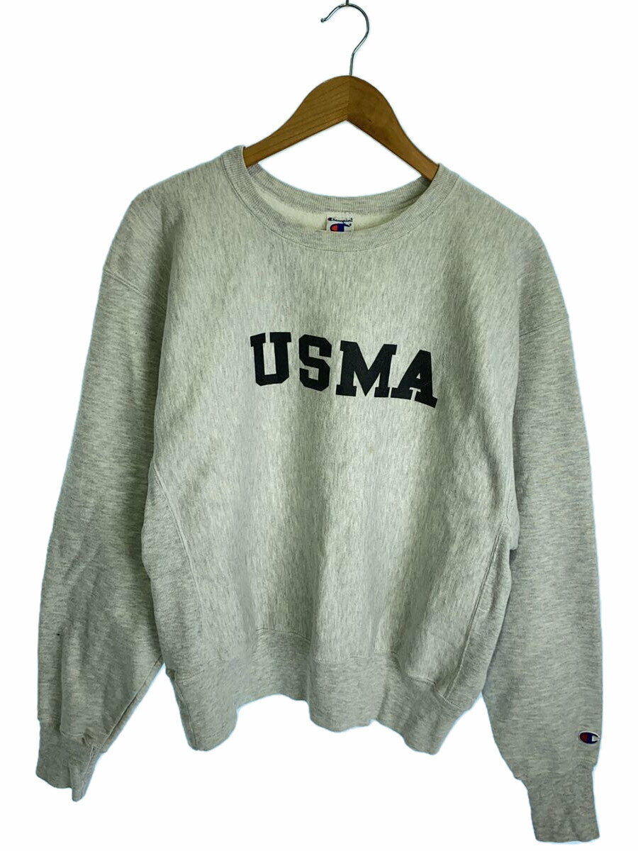 【中古】Champion◆スウェット/L/コットン/GRY/プリント【メンズウェア】