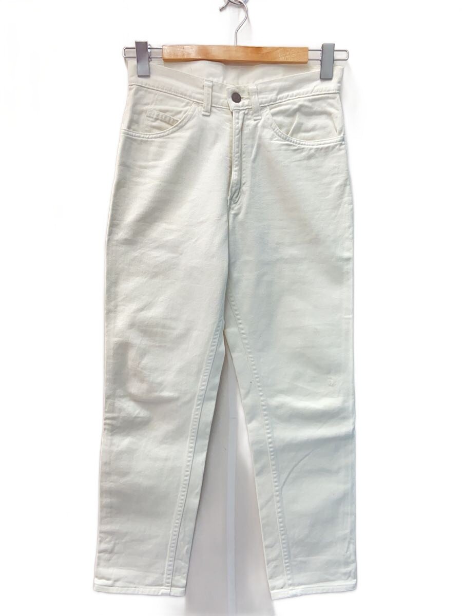 Levi’s◆70s/501/66後期/不均等V/チェーン/6刻印/--/コットン/WHT/無地/SCOVIL