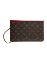 【中古】LOUIS VUITTON◆ネヴァーフル付属ポーチ/モノグラム/PVC/BRW/総柄/CA1187【バッグ】