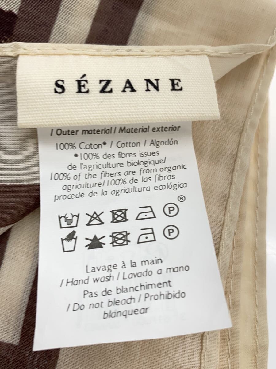 【中古】SEZANE◆スカーフ/コットン/BEG/アニマル/レディース//【服飾雑貨他】 2