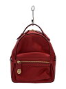 【中古】COACH◆リュック_オールレザー/牛革/RED【バッグ】