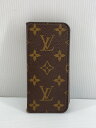 【中古】LOUIS VUITTON◆iphone6・フォリオ_モノグラム_BRW/レディース/イニシャル刻印有/ひび割れ有【服飾雑貨他】(4)