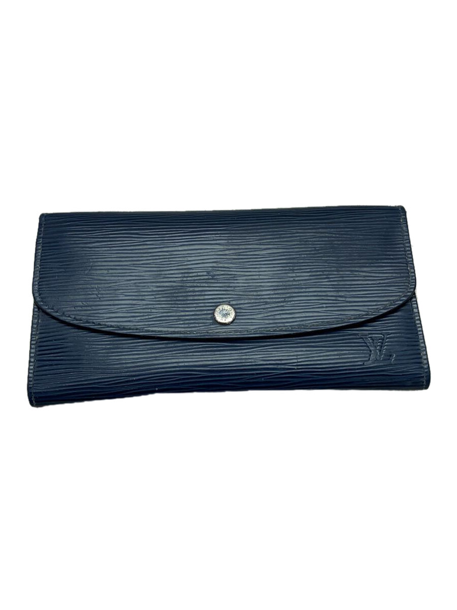 【中古】LOUIS VUITTON◆M60854/ポルト・フォイユ・エミリー_エピ_NVY/レザー/NVY/レディース/ルイヴィトン【服飾雑貨他】