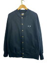 【中古】OAKLEY◆00s/スウェット地スナップボタンカーディガン(厚手)/M/コットン/NVY/無地【メンズウェア】
