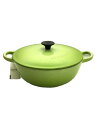 【中古】LE CREUSET◆ココット・ロンド/キズ有/鍋/容量:2.5L/サイズ:22cm/GRN ...