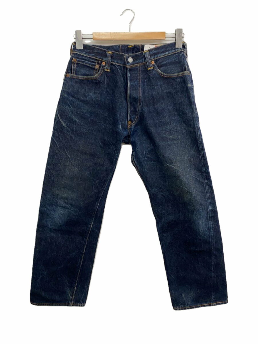 【中古】EVISU◆ストレートパンツ/33/デニム/NVY/2001【メンズウェア】