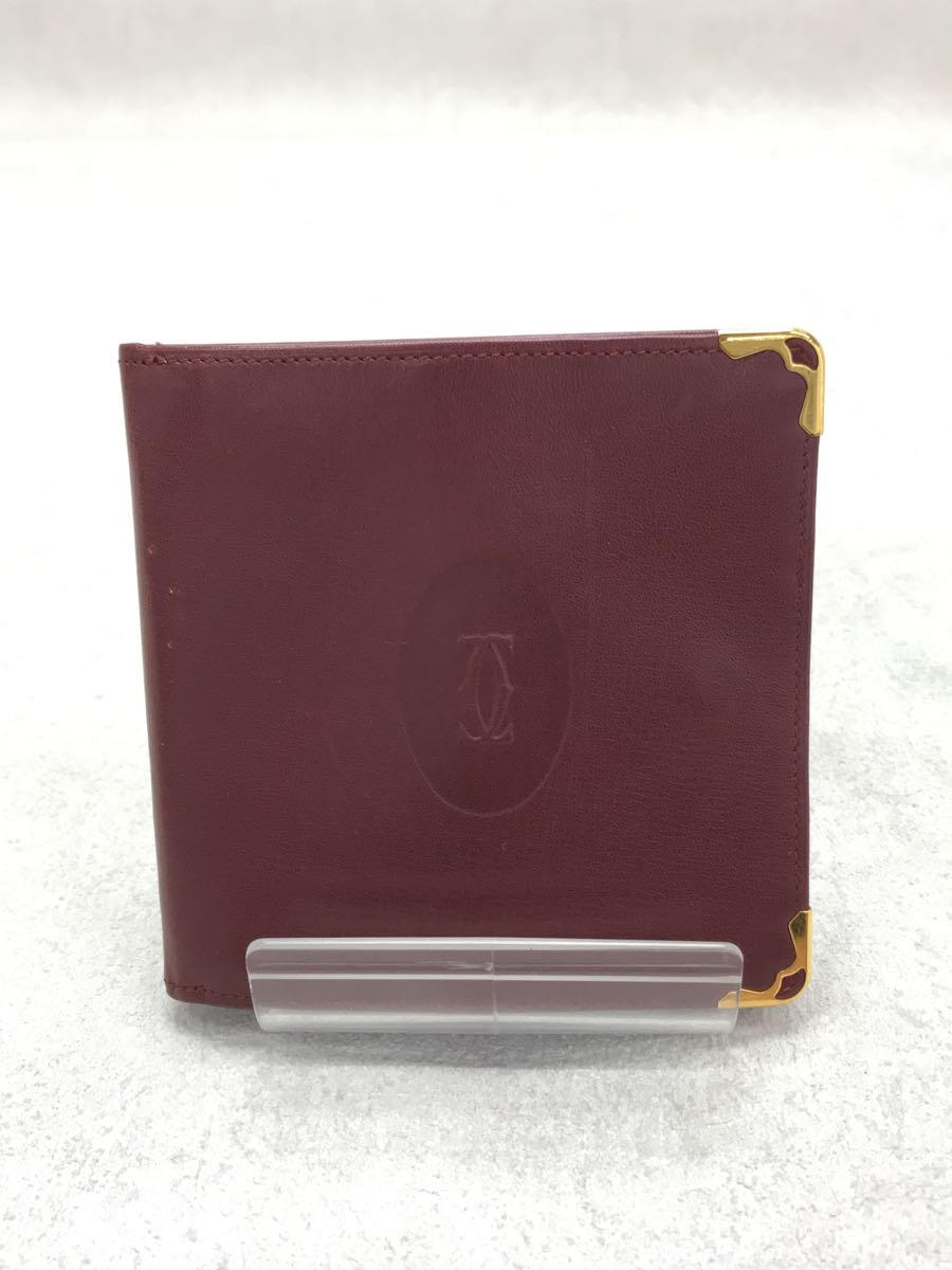 【中古】Cartier◆2つ折り財布/--/BRD/