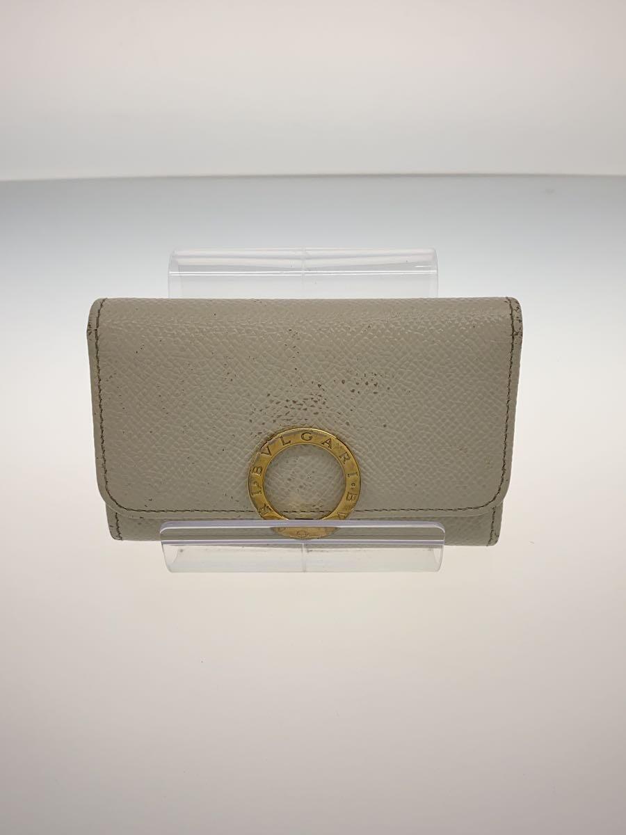 【中古】BVLGARI◆キーケース/レザー/WHT/レディース【服飾雑貨他】