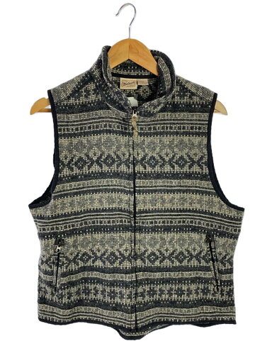 【中古】Woolrich◆ニットベスト/L/--/GRY/無地【レディースウェア】 【中古】Woolrich◆ニットベスト/L/--/GRY/無地【レディースウェア】
