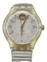 【中古】SWATCH◆腕時計/アナログ/ラバー/WHT/CLR//【服飾雑貨他】