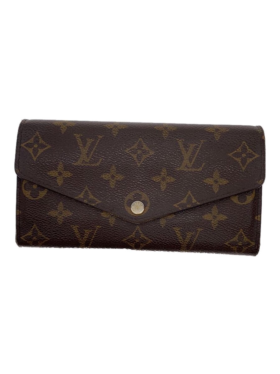 【中古】LOUIS VUITTON◆2)ポルト・フォイユ・サラ_モノグラム・キャンバス_BRW_ブラウン/PVC/BRW/総柄/レディース【服飾雑貨他】