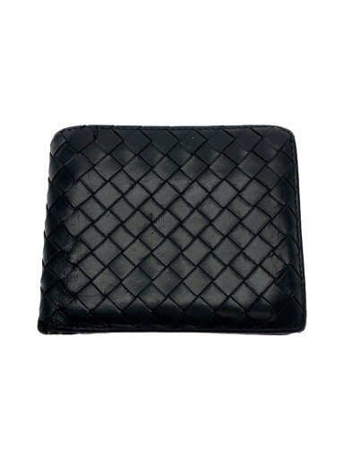 【中古】BOTTEGA VENETA◆イントレチャート/2つ折り財布/レザー/BLK/メンズ【服飾雑貨他】 【中古】BOTTEGA VENETA◆イントレチャート/2つ折り財布/レザー/BLK/メンズ【服飾雑貨他】