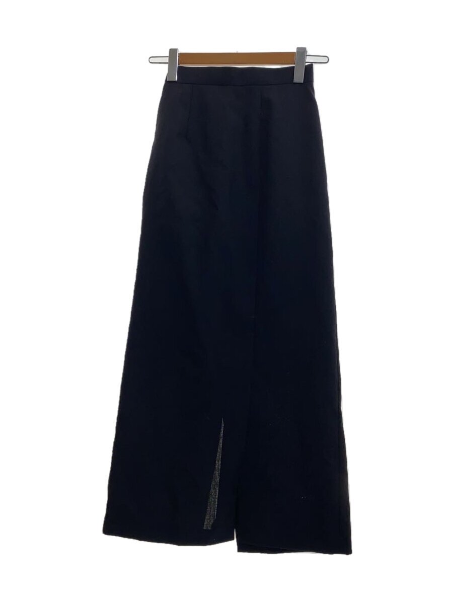 ENFOLD◆MINIMAL STRAIGHT-SKIRT/36/ウール/BLK/300HS231-0450
