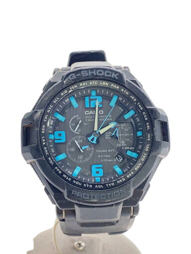 【中古】CASIO◆ソーラー腕時計・G-SHOCK/アナログ/ラバー/ブラック/ブラック/SS【服飾雑貨他】 【中古】CASIO◆ソーラー腕時計・G-SHOCK/アナログ/ラバー/ブラック/ブラック/SS【服飾雑貨他】