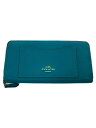 【中古】COACH◆長財布/レザー/BLU/無地/レディース/F54007【服飾雑貨他】