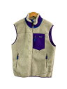 【中古】patagonia◆フリースベスト/L/ポリエステル/BEG/23048【メンズウェア】