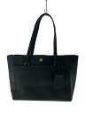【中古】TORY BURCH◆トートバッグ/レザー/BLK【バッグ】