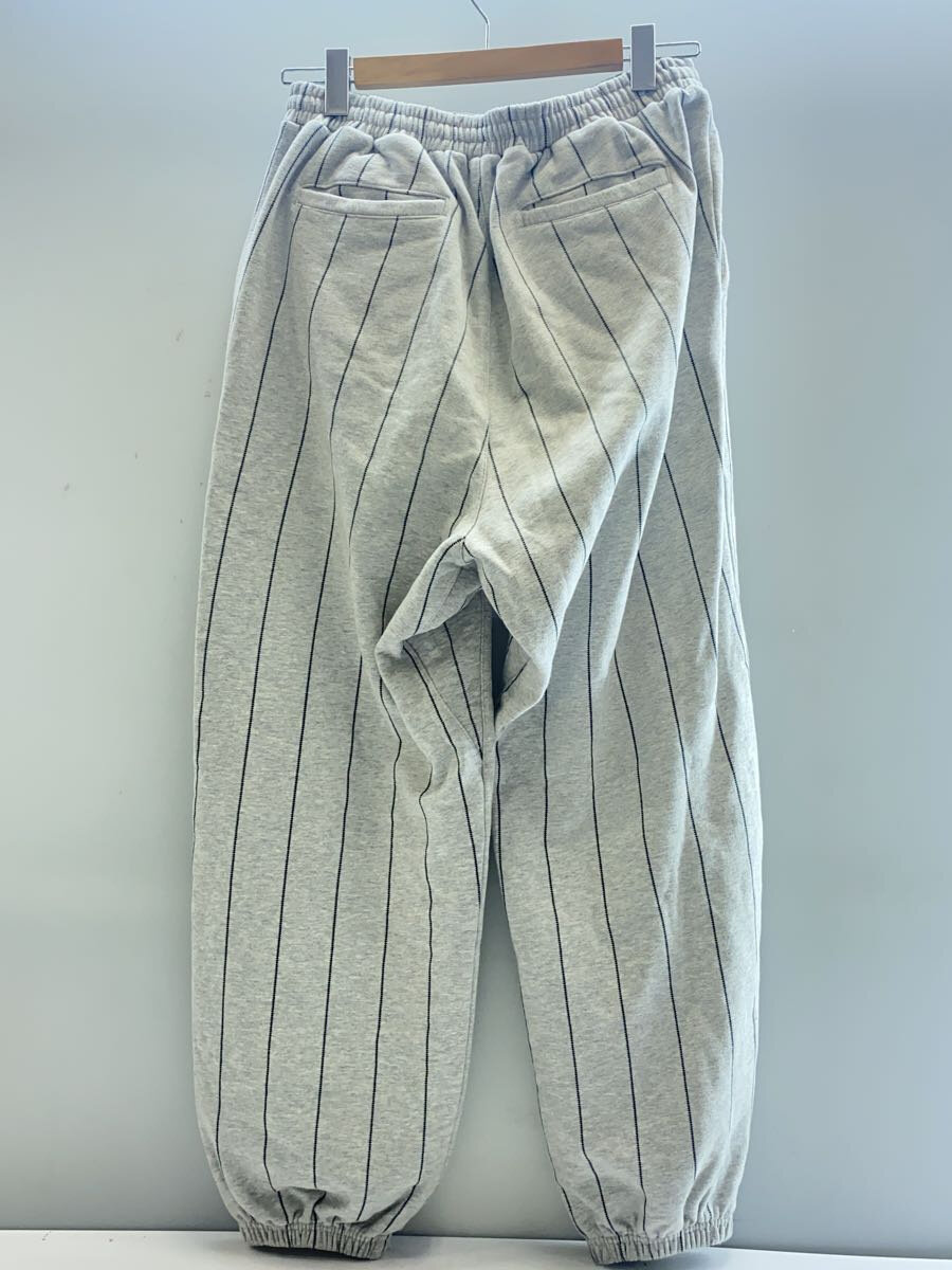 【中古】Keboz◆スウェットパンツ/XL/コットン/GRY/ストライプ/シミ有【メンズウェア】