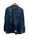 【中古】Lee◆長袖シャツ/40/デニム/IDG/無地/LB0514【メンズウェア】