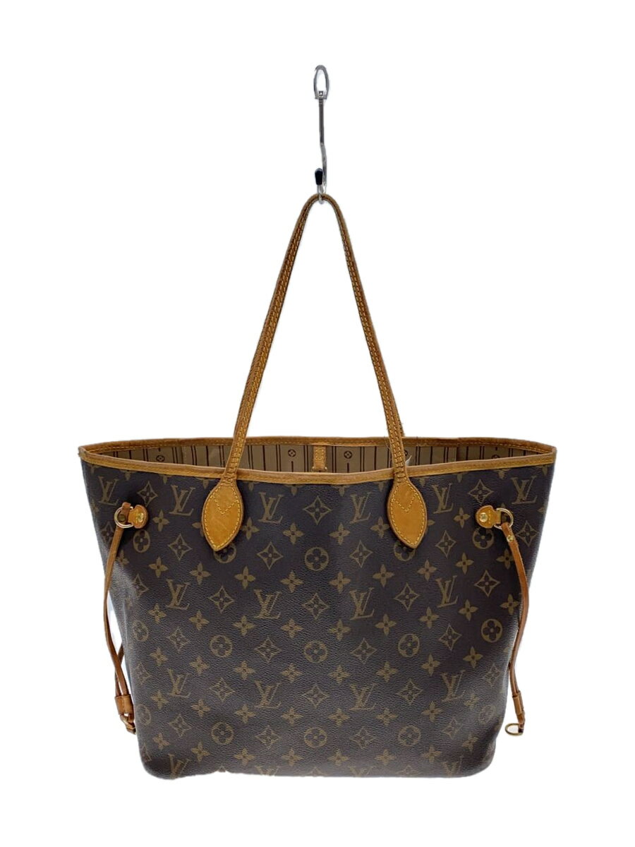 【中古】LOUIS VUITTON◆1)ネヴァーフルPM_モノグラム・キャンバス_BRW/PVC/BRW【バッグ】