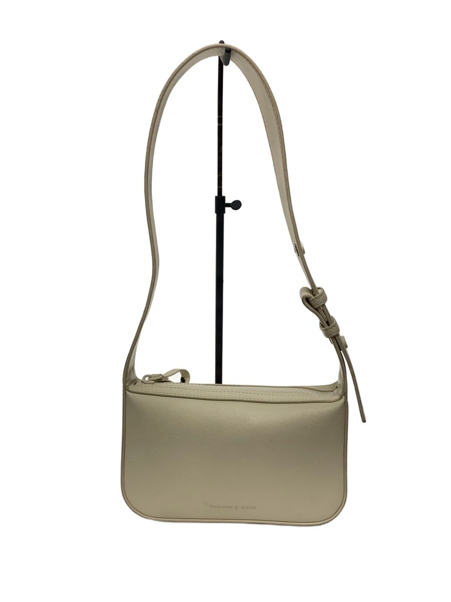 【中古】CHARLES&KEITH◆バッグ/レザー/WHT/無地//【バッグ】