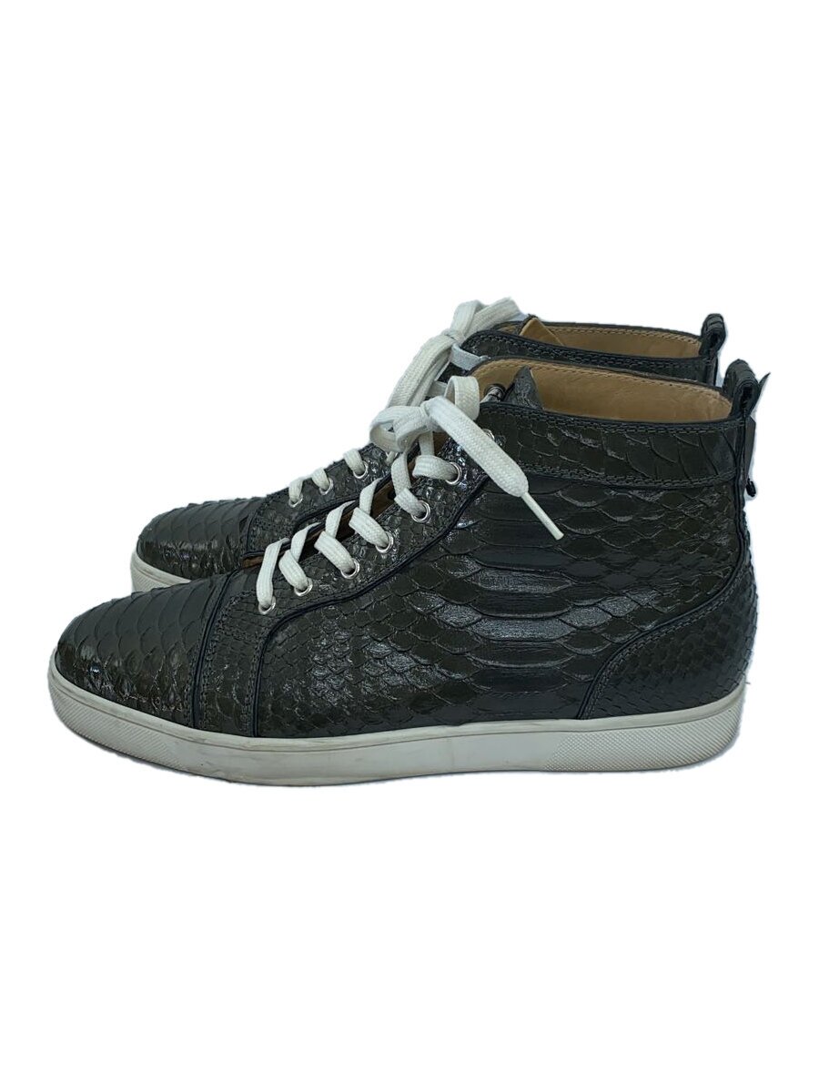 【中古】Christian Louboutin◆ハイカットスニーカー/45/緑/カーキ【シューズ】