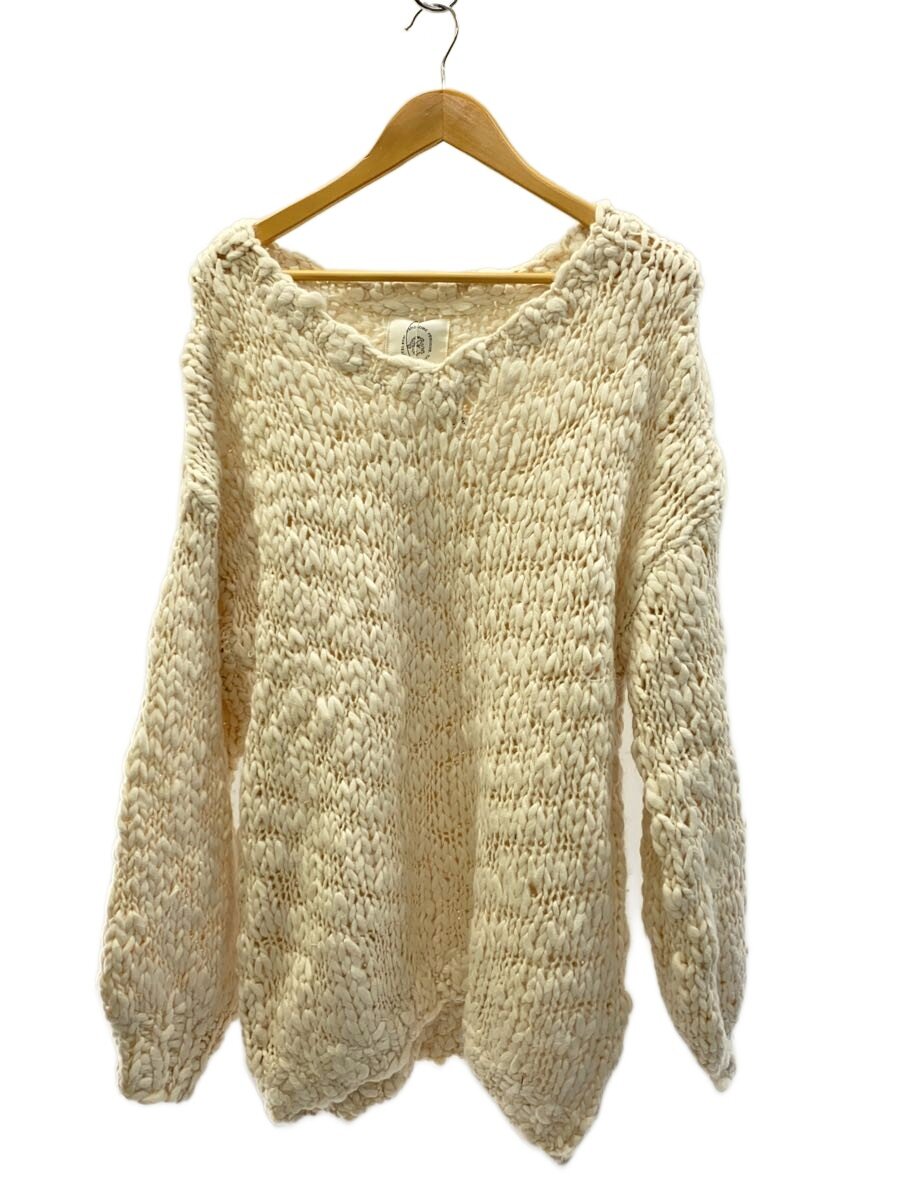 【中古】NOTRE emor/ニット・セーター(厚手)/FREE/アクリル/BEG/無地/0152090220【レディースウェア】