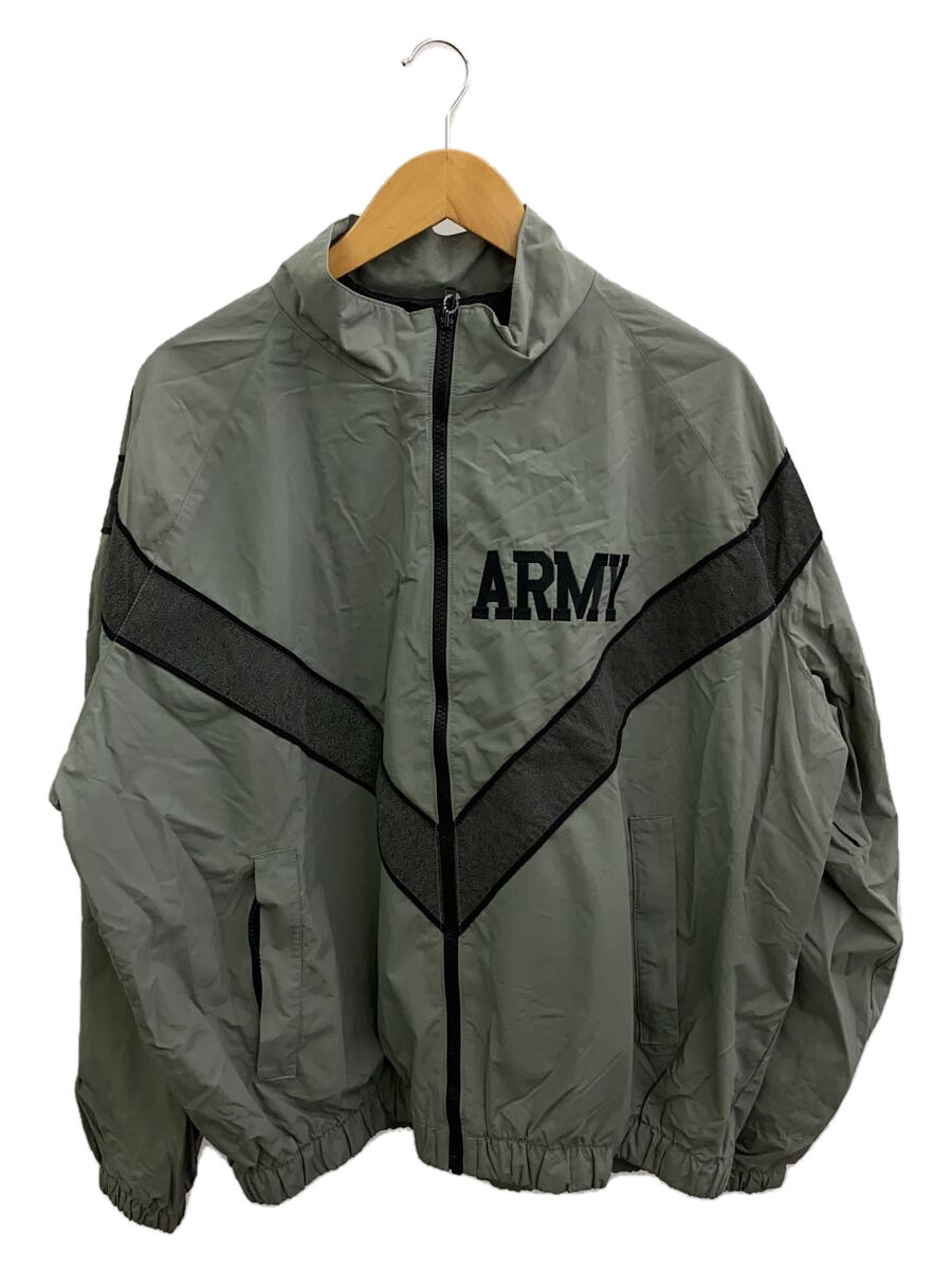 【中古】US.ARMY◆ナイロンジャケット/トレーニングジャケット/ナイロン/GRY/無地/内タグ無し【メンズウェア】