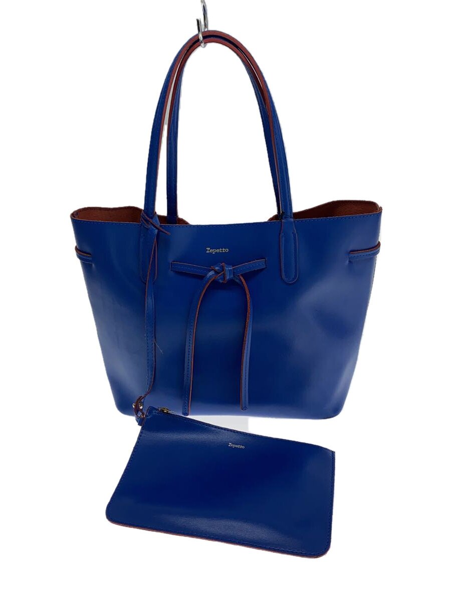 【中古】repetto◆トートバッグ/--/BLU/無地【バッグ】