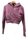 【中古】X-girl◆ジップパーカー/M/コットン/PNK/無地/105244012015【レディースウェア】