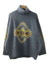 【中古】PENDLETON◆セーター(厚手)/FREE/アクリル/BLU/1575-6102【レディースウェア】