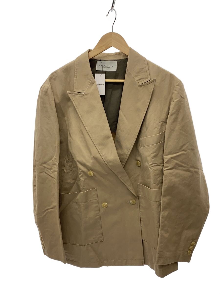 ENCOMING◆23SS/Brested Jacket/S/コットン/BEG/SS23-DBJKT